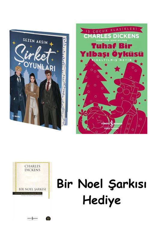 İş Bankası Kültür Yayınları Şirket Oyunları (Ciltli) + Tuhaf Bir Yılbaşı Öyküsü + Bir Noel Şarkısı