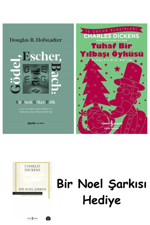 İş Bankası Kültür Yayınları Gödel Escher Bach (Ciltli) + Tuhaf Bir Yılbaşı Öyküsü + Bir Noel Şarkısı