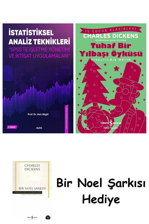 İş Bankası Kültür Yayınları İstatistiksel Analiz Teknikleri + Tuhaf Bir Yılbaşı Öyküsü + Bir Noel Şarkısı