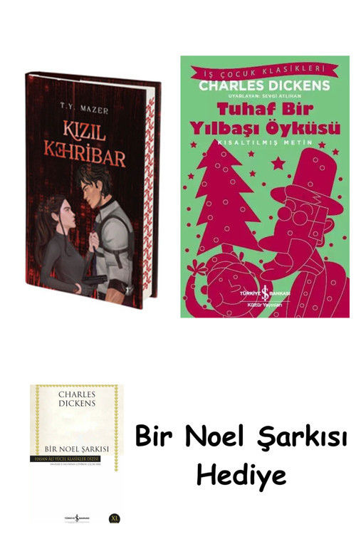 İş Bankası Kültür Yayınları Kızıl Kehribar (Ciltli) + Tuhaf Bir Yılbaşı Öyküsü + Bir Noel Şarkısı