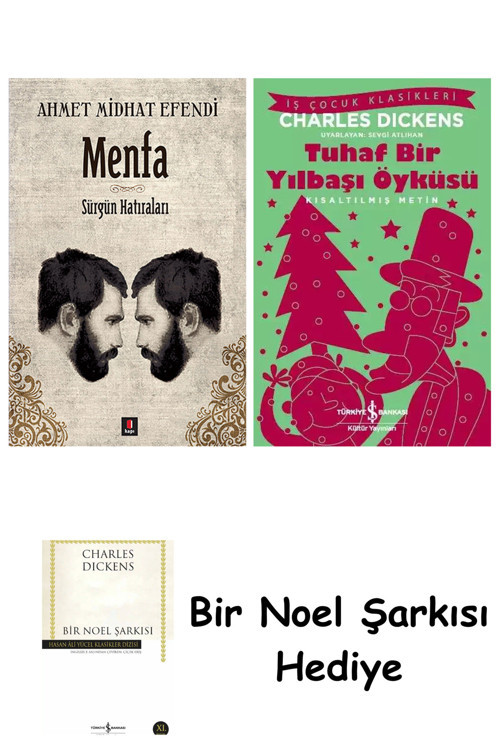 İş Bankası Kültür Yayınları Menfa + Tuhaf Bir Yılbaşı Öyküsü + Bir Noel Şarkısı