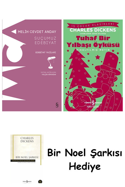 İş Bankası Kültür Yayınları Suçumuz Edebiyat + Tuhaf Bir Yılbaşı Öyküsü + Bir Noel Şarkısı