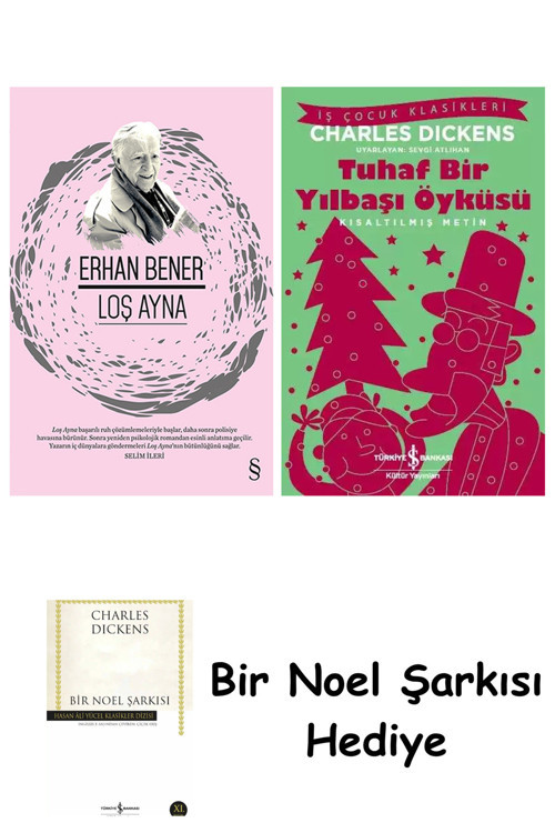 İş Bankası Kültür Yayınları Loş Ayna + Tuhaf Bir Yılbaşı Öyküsü + Bir Noel Şarkısı