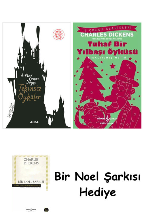 İş Bankası Kültür Yayınları Tekinsiz Öyküler + Tuhaf Bir Yılbaşı Öyküsü + Bir Noel Şarkısı