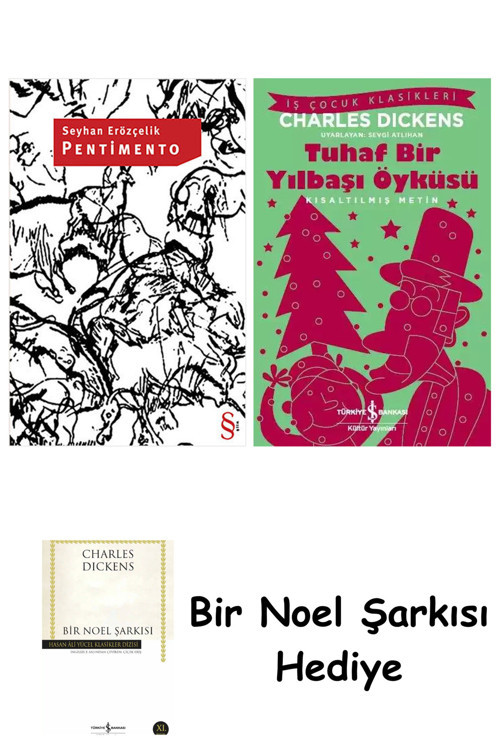 İş Bankası Kültür Yayınları Pentimento + Tuhaf Bir Yılbaşı Öyküsü + Bir Noel Şarkısı