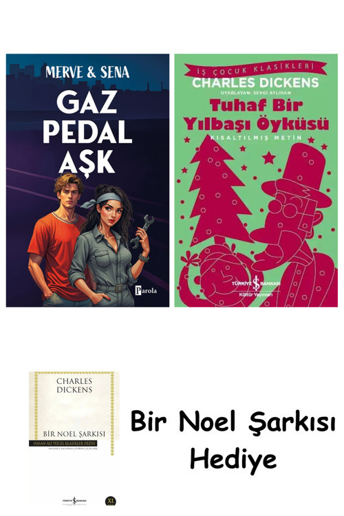 İş Bankası Kültür Yayınları Gaz Pedal Aşk + Tuhaf Bir Yılbaşı Öyküsü + Bir Noel Şarkısı