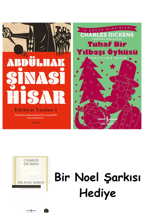 İş Bankası Kültür Yayınları Edebiyat Yazıları - 1 + Tuhaf Bir Yılbaşı Öyküsü + Bir Noel Şarkısı