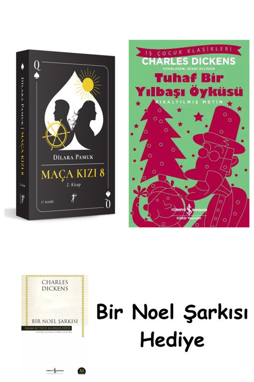 İş Bankası Kültür Yayınları Maça Kızı 8 - 2. Kitap + Tuhaf Bir Yılbaşı Öyküsü + Bir Noel Şarkısı
