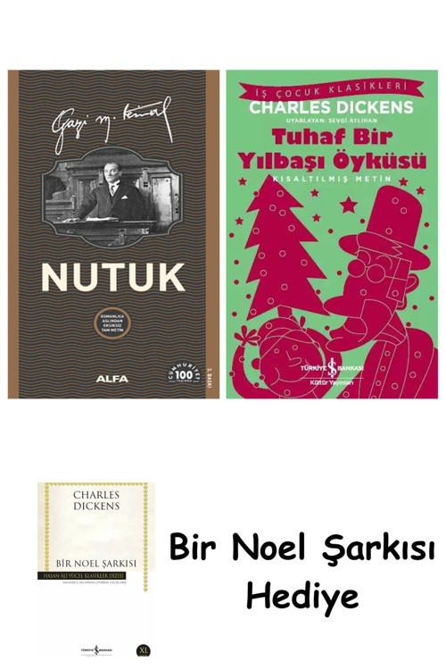 İş Bankası Kültür Yayınları Nutuk (Ciltli) + Tuhaf Bir Yılbaşı Öyküsü + Bir Noel Şarkısı