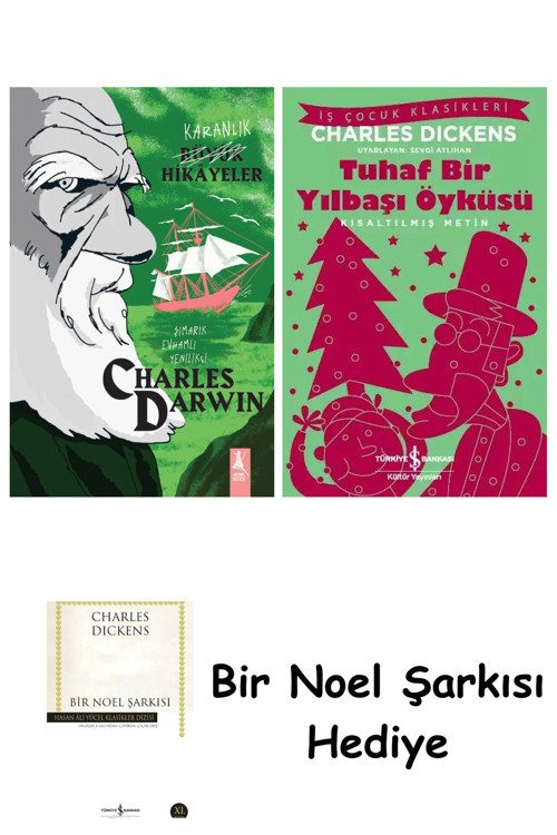 İş Bankası Kültür Yayınları Charles Darwin Karanlık Büyük Hikâyeler + Tuhaf Bir Yılbaşı Öyküsü + Bir Noel Şarkısı