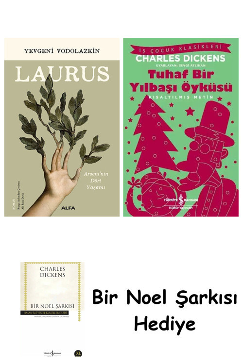 İş Bankası Kültür Yayınları Laurus + Tuhaf Bir Yılbaşı Öyküsü + Bir Noel Şarkısı