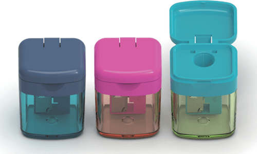 Mini Box Trendy Tek Gözlü Kalemtıraş Ana Renkler / 381927