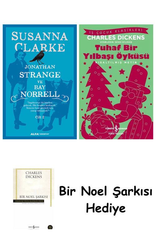 İş Bankası Kültür Yayınları Jonathan Strange Ve Bay Norrell - 2 + Tuhaf Bir Yılbaşı Öyküsü + Bir Noel Şarkısı