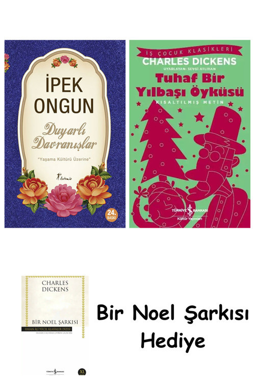 İş Bankası Kültür Yayınları Duyarlı Davranışlar + Tuhaf Bir Yılbaşı Öyküsü + Bir Noel Şarkısı
