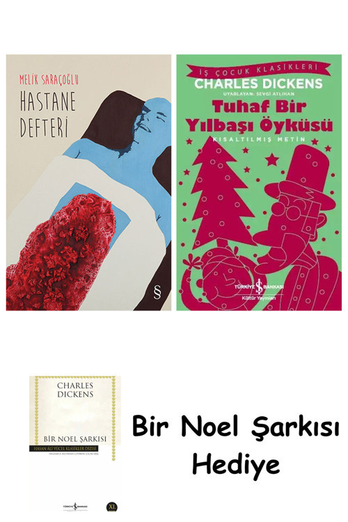 İş Bankası Kültür Yayınları Hastane Defteri + Tuhaf Bir Yılbaşı Öyküsü + Bir Noel Şarkısı