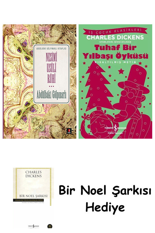 İş Bankası Kültür Yayınları Nesimi Usuli Ruhi + Tuhaf Bir Yılbaşı Öyküsü + Bir Noel Şarkısı