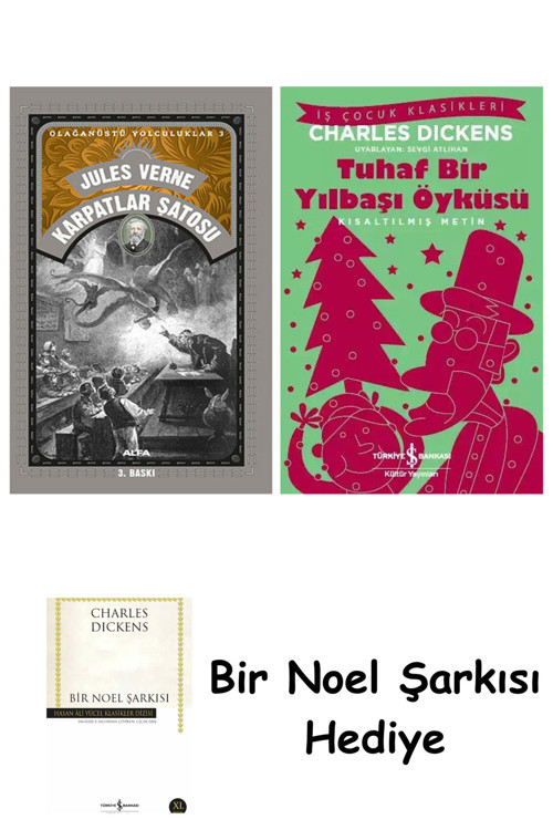 İş Bankası Kültür Yayınları Karpatlar Şatosu + Tuhaf Bir Yılbaşı Öyküsü + Bir Noel Şarkısı