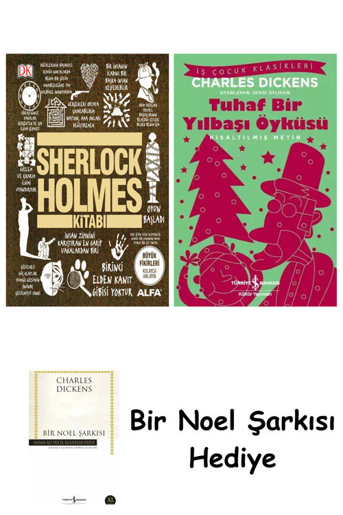 İş Bankası Kültür Yayınları Sherlock Holmes Kitabı (Ciltli) + Tuhaf Bir Yılbaşı Öyküsü + Bir Noel Şarkısı