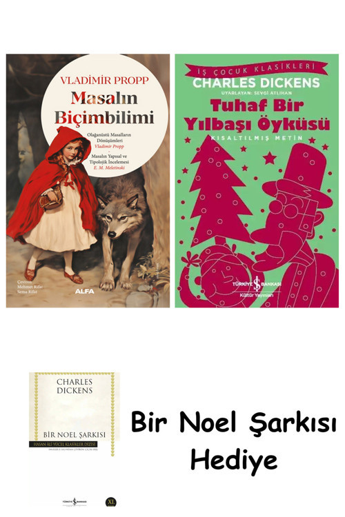 İş Bankası Kültür Yayınları Masalın Biçimbilimi + Tuhaf Bir Yılbaşı Öyküsü + Bir Noel Şarkısı