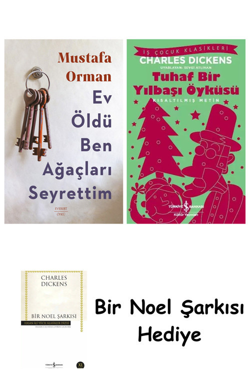 İş Bankası Kültür Yayınları Ev Öldü Ben Ağaçları Seyrettim + Tuhaf Bir Yılbaşı Öyküsü + Bir Noel Şarkısı