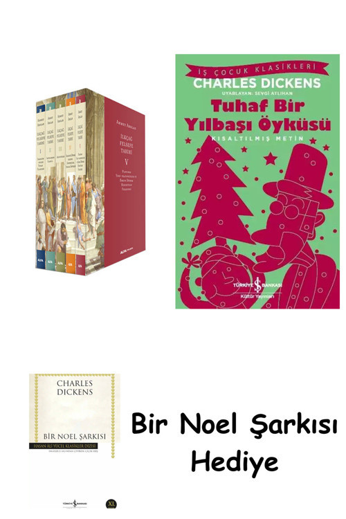 İş Bankası Kültür Yayınları İlkçağ Felsefe Tarihi Serisi - 5 Kitap Takım + Tuhaf Bir Yılbaşı Öyküsü + Bir Noel Şarkısı