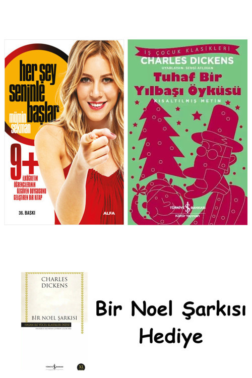 İş Bankası Kültür Yayınları Her Şey Seninle Başlar 9+ + Tuhaf Bir Yılbaşı Öyküsü + Bir Noel Şarkısı