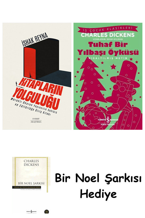 İş Bankası Kültür Yayınları Kitapların Yolculuğu + Tuhaf Bir Yılbaşı Öyküsü + Bir Noel Şarkısı