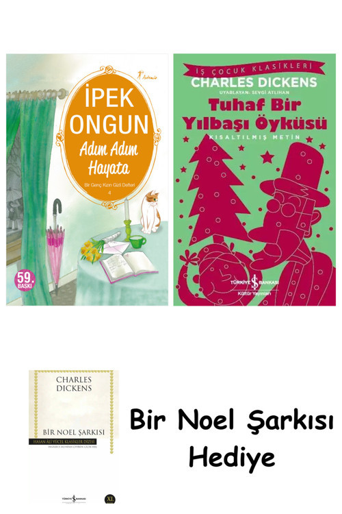 İş Bankası Kültür Yayınları Adım Adım Hayata + Tuhaf Bir Yılbaşı Öyküsü + Bir Noel Şarkısı