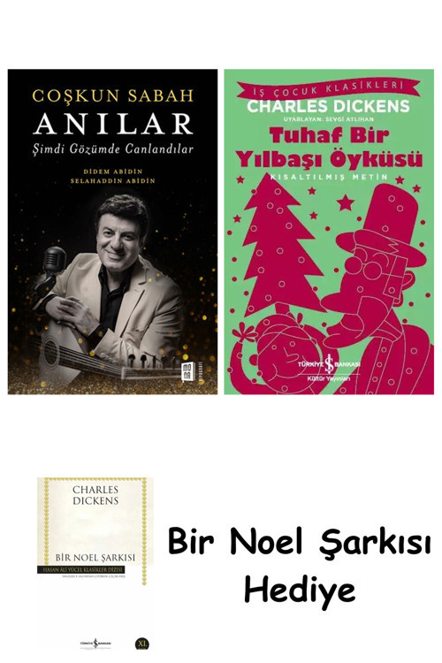 İş Bankası Kültür Yayınları Coşkun Sabah - Anılar + Tuhaf Bir Yılbaşı Öyküsü + Bir Noel Şarkısı
