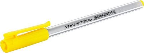 Triball 1mm Üçgen Gövdeli Tükenmez Kalem 12'li Kutu Sarı