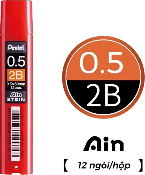 Ain Stein 0.5mm 2B 12'li Min (Uç) Küçük Kutu / C275S-2B