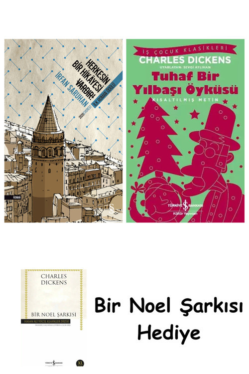İş Bankası Kültür Yayınları Herkesin Bir Hikayesi Vardır + Tuhaf Bir Yılbaşı Öyküsü + Bir Noel Şarkısı