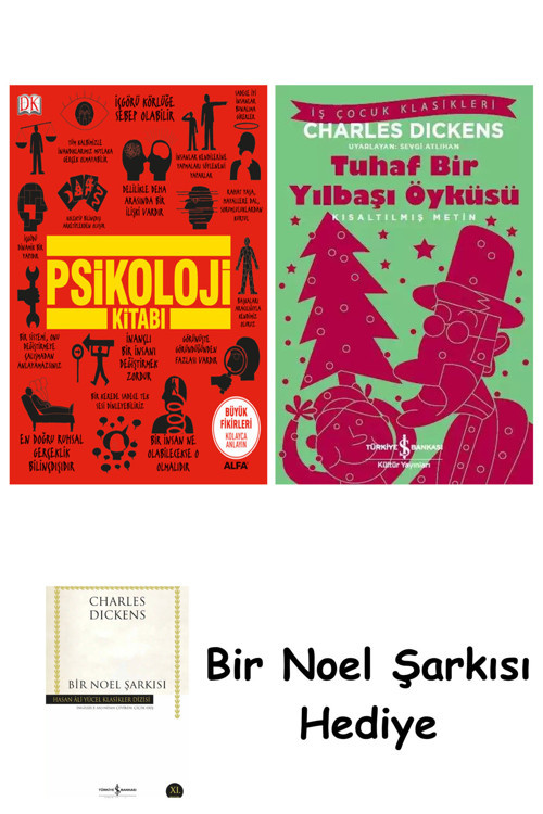 İş Bankası Kültür Yayınları Psikoloji Kitabı (Ciltli) + Tuhaf Bir Yılbaşı Öyküsü + Bir Noel Şarkısı