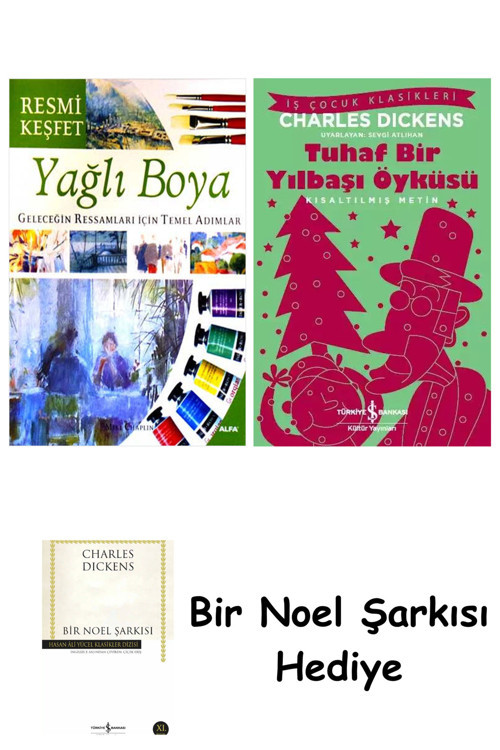 İş Bankası Kültür Yayınları Yağlı Boya + Tuhaf Bir Yılbaşı Öyküsü + Bir Noel Şarkısı