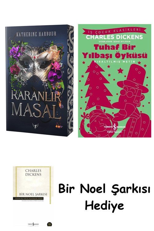 İş Bankası Kültür Yayınları Karanlık Masal + Tuhaf Bir Yılbaşı Öyküsü + Bir Noel Şarkısı