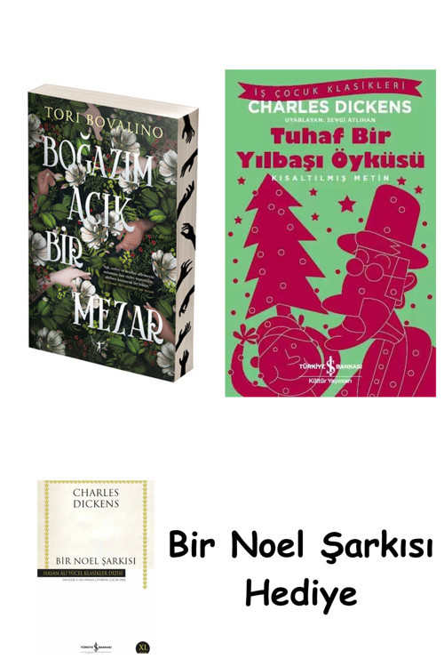 İş Bankası Kültür Yayınları Boğazım Açık Bir Mezar + Tuhaf Bir Yılbaşı Öyküsü + Bir Noel Şarkısı