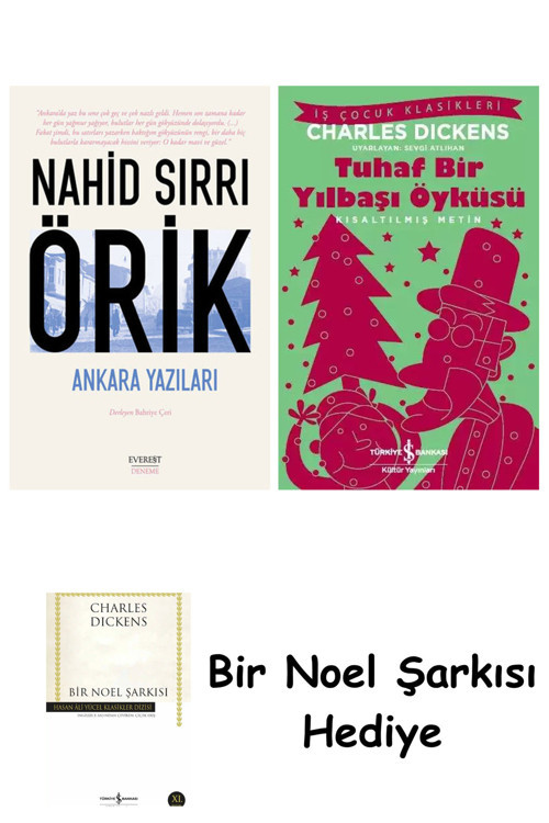 İş Bankası Kültür Yayınları Ankara Yazıları + Tuhaf Bir Yılbaşı Öyküsü + Bir Noel Şarkısı