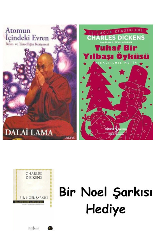 İş Bankası Kültür Yayınları Atomun İçindeki Evren + Tuhaf Bir Yılbaşı Öyküsü + Bir Noel Şarkısı