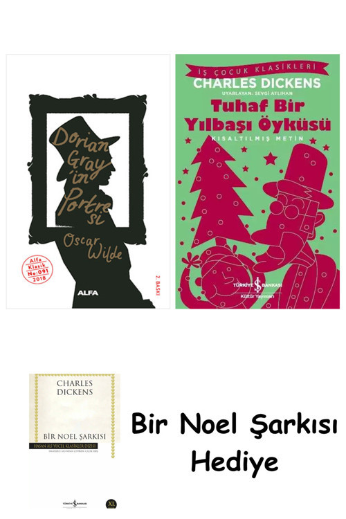 İş Bankası Kültür Yayınları Dorian Gray'İn Portresi + Tuhaf Bir Yılbaşı Öyküsü + Bir Noel Şarkısı