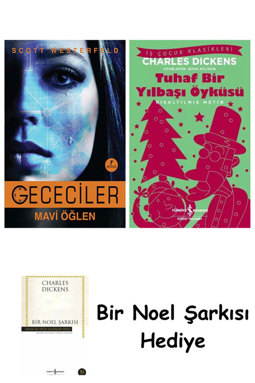 İş Bankası Kültür Yayınları Mavi Öğlen + Tuhaf Bir Yılbaşı Öyküsü + Bir Noel Şarkısı