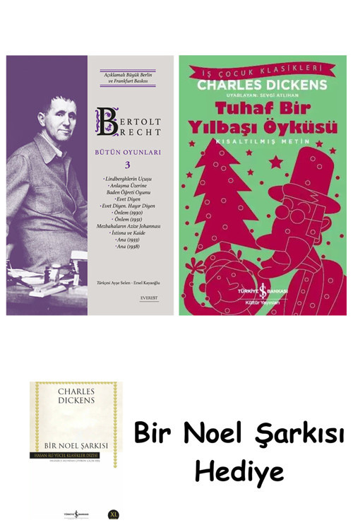 İş Bankası Kültür Yayınları Bertolt Brecht - Bütün Oyunları 3 (Ciltli) + Tuhaf Bir Yılbaşı Öyküsü + Bir Noel Şarkısı