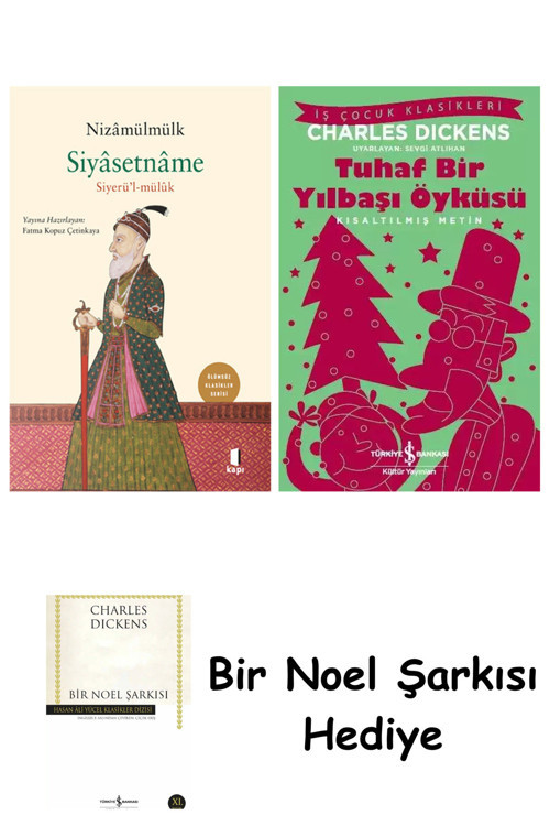 İş Bankası Kültür Yayınları Siyâsetnâme + Tuhaf Bir Yılbaşı Öyküsü + Bir Noel Şarkısı