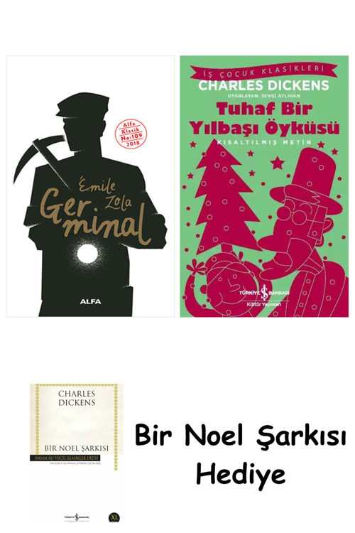 İş Bankası Kültür Yayınları Germinal + Tuhaf Bir Yılbaşı Öyküsü + Bir Noel Şarkısı