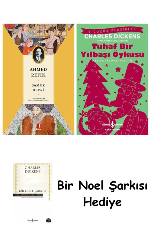 İş Bankası Kültür Yayınları Samur Devri + Tuhaf Bir Yılbaşı Öyküsü + Bir Noel Şarkısı