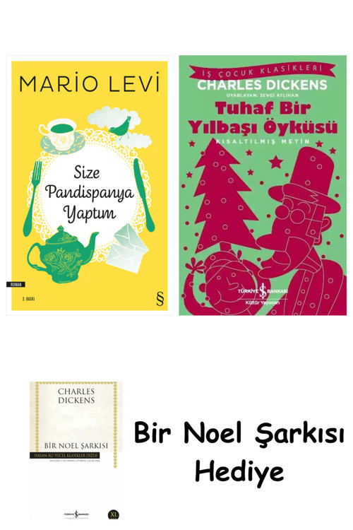 İş Bankası Kültür Yayınları Size Pandispanya Yaptım + Tuhaf Bir Yılbaşı Öyküsü + Bir Noel Şarkısı