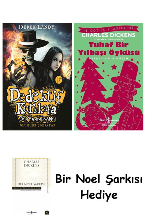 İş Bankası Kültür Yayınları Dedektif Kurukafa - Dünyanın Sonu (Ciltli) + Tuhaf Bir Yılbaşı Öyküsü + Bir Noel Şarkısı