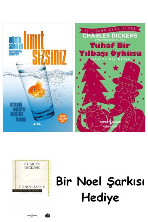 İş Bankası Kültür Yayınları Limit Sizsiniz + Tuhaf Bir Yılbaşı Öyküsü + Bir Noel Şarkısı