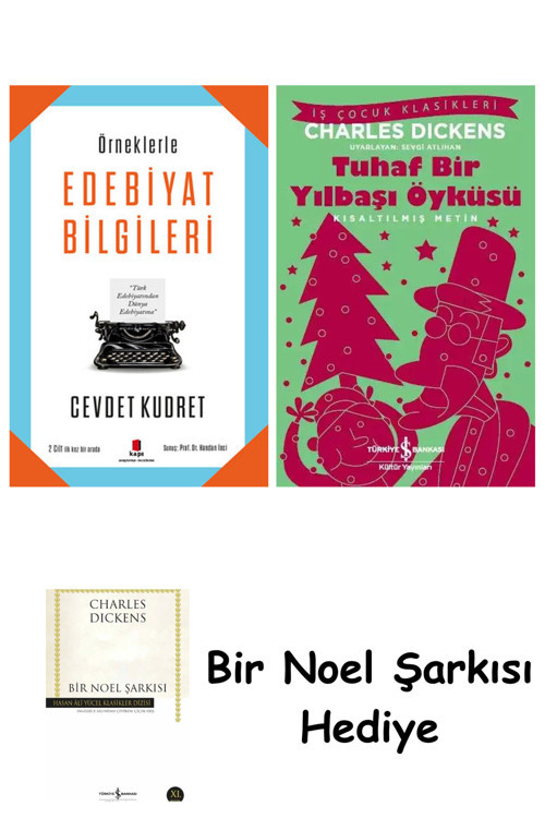 İş Bankası Kültür Yayınları Örneklerle Edebiyat Bilgileri + Tuhaf Bir Yılbaşı Öyküsü + Bir Noel Şarkısı
