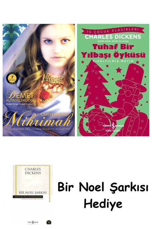 İş Bankası Kültür Yayınları Cariyenin Kızı Mihrimah (Cep Boy) + Tuhaf Bir Yılbaşı Öyküsü + Bir Noel Şarkısı