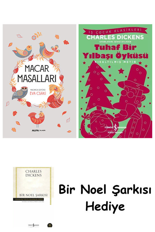 İş Bankası Kültür Yayınları Macar Masalları + Tuhaf Bir Yılbaşı Öyküsü + Bir Noel Şarkısı